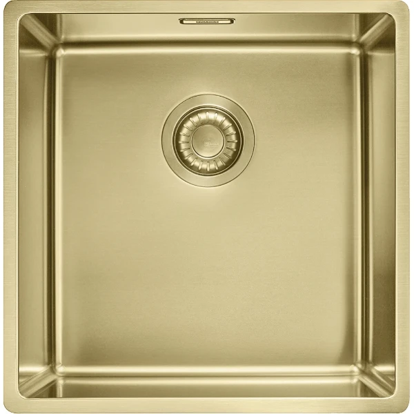 Franke Mythos Masterpiece vlakbouw - onderbouwspoelbak 430 x 440 mm - Manuele ledeging - goudkleurig