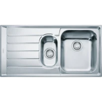 Franke Neptune - Evier à encastrer / 1000 x 510 mm / 1+1/2 bassin / Lisse / Egouttoir à droite
