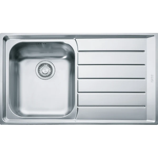 Franke Neptune inbouwspoeltafel 860 x 510 mm - 1 bak - glad - druipblad rechts