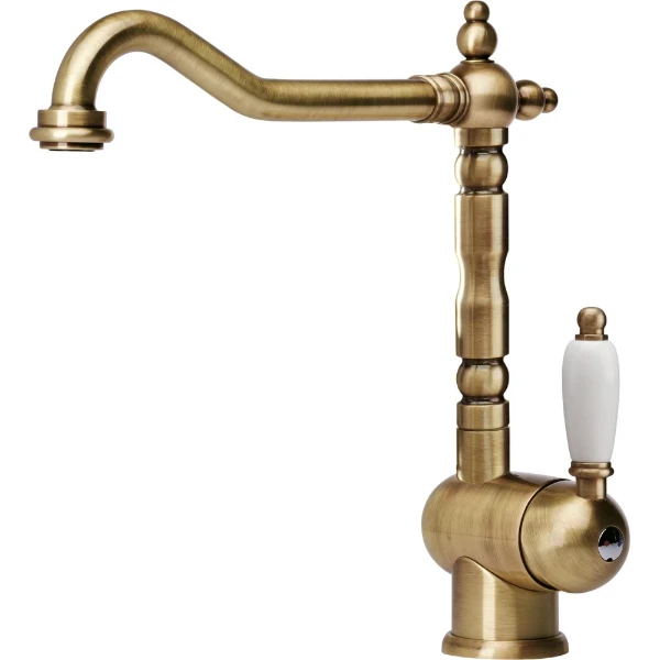 Franke Old England eengreepskeukenmengkraan met zwenkbare uitloop Side lever