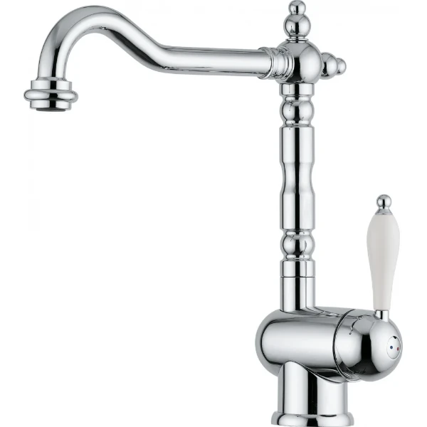 Franke Old England eengreepskeukenmengkraan met zwenkbare uitloop Side lever