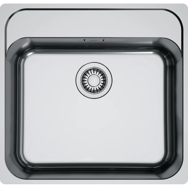 Franke Smart vlakbouw - SlimTopspoelbak 530 x 510 mm - glad