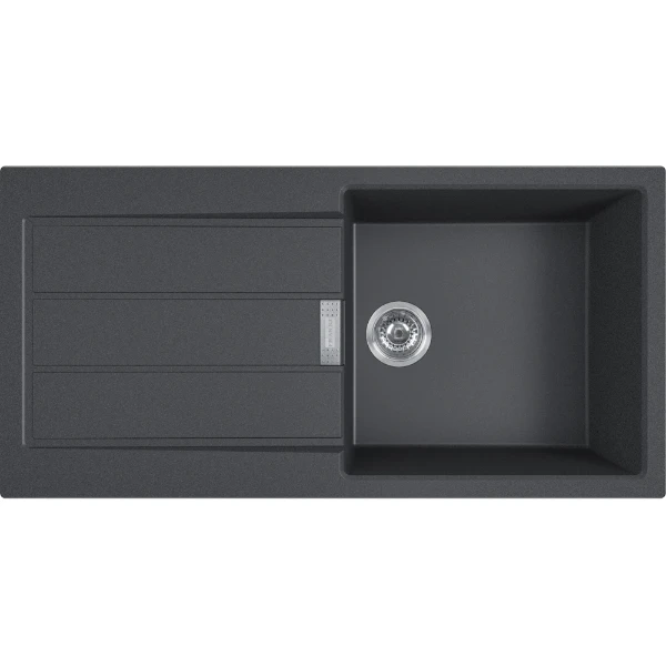 Franke Sirius S2D - évier à encastrer / 1000 x 510 mm / 1 bassin / Noir / Réversible
