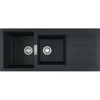 Franke Sirius S2D - évier à encastrer / 1160 x 500 mm / 2 bassins / Noir / réversible