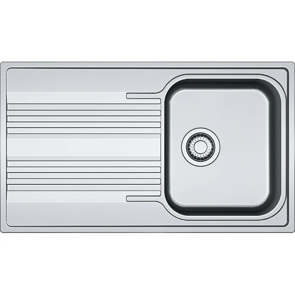 Franke Smart - inbouwspoeltafel 860 x 500 mm - 1 bak - glad - omkeerbaar