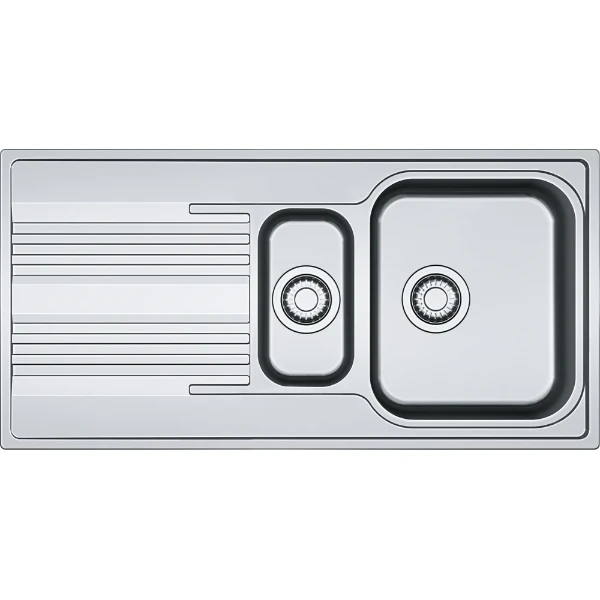 Franke Smart - évier à encastrer / 1000 x 500 mm / 1+1/2 bassin / Lisse / réversible