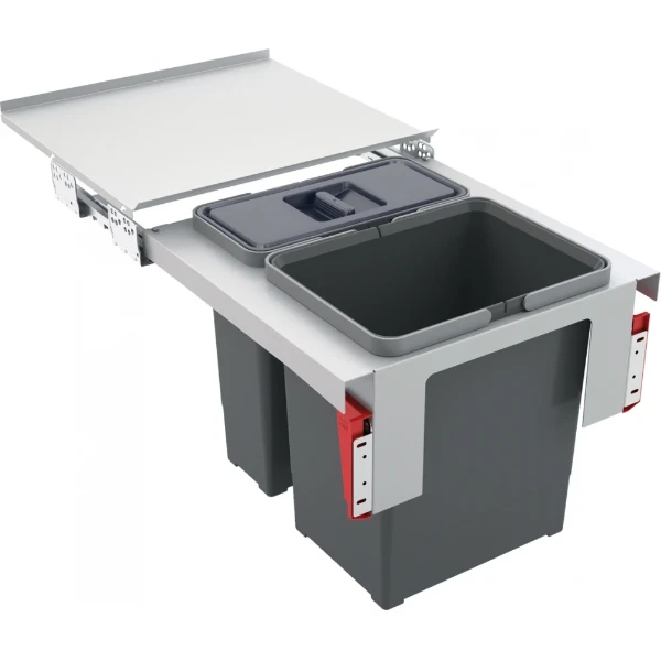 Franke Sorter Garbo - Séparateur de déchets / Ouverture frontale / 450  mm/ 1 x 18 l + 1 x 12 l