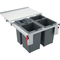 Franke Sorter Garbo - Séparateur de déchets / Ouverture frontale / 600  mm/ 2 x 12 l + 2 x 8 l