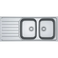 Franke Spark - évier à encastrer / 1160 x 500 mm / 2 bassins / Lisse / Réversible