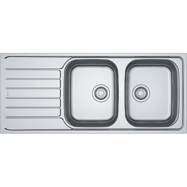 Franke Spark inbouwspoeltafel 1160 x 500 mm - 2 bakken - glad - omkeerbaar