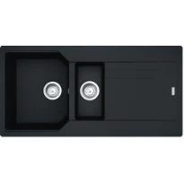 Franke Urban - évier à encastrer / 1000 x 500 mm / 1 1/2 bassin / Noir mat / Réversible