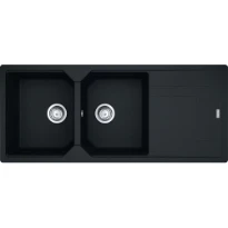Franke Urban - évier à encastrer / 1160 x 500 mm / 2 bassins / Noir mat / Réversible