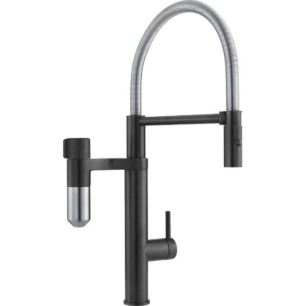 Franke Vital - Système de filtration à bec mobile / Inox Look-Noir mat