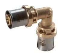 Giacomini RM122 raccord à sertir coude 90° FF 16 x 16 mm