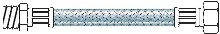 Fixaflex Superflex 25 inox flexibel MF 5/4 x 5/4 - 800 mm - Max 90° C