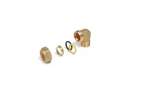 Giacomini  R562 racc. compr. eq cuivre/acier - mxcompr 1/2" X15