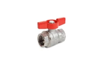 Giacomini  R851 Vanne A sphère.1/4 Cr M.Rouge 1/4"