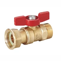 Giacomini  R254P Vanne sphère Ecrou Pris + Joint Plat X M 1/2" X3/4"