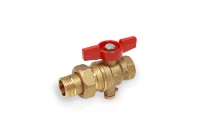 Giacomini  R859T Vanne A sphère.3/4 X 3/4 Gl X Sonda M.Rouge G 3/4"F X M