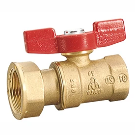 Giacomini  R251P Vanne sphère Ecrou Pris + Joint Plat X F 1/2" X3/4"