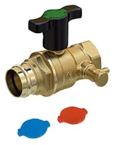 Giacomini  R851VTS Vanne A sphère.1/2Rp Tr15 Pres C/S+R749F"Dvgw" 1/2"RP X TR15