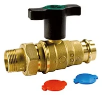 Giacomini  R859VT Vanne sphère Integ Cu/Inox/Acier 3Pcsxras 1/2"M X TR15