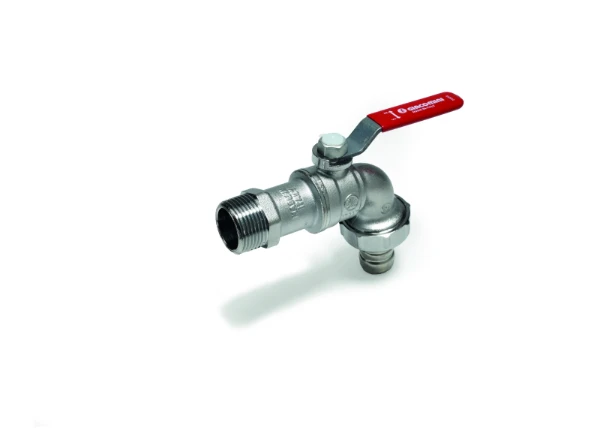 Giacomini  R621 robinet doub. service 10bar manet. rouge 1/2"