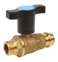 Giacomini  R853VT Vanne sphère Integral Cu/Inox/Acier Mxras 1/2"M X TR15