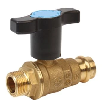 Giacomini  R853VT Vanne sphère Integral Cu/Inox/Acier Mxras 1/2"M X TR15