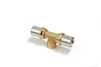 Giacomini  RM153 Raccord à sertir En T - Ras X M X Ras R 1/2" x 16x2
