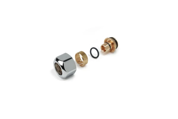 Giacomini   T179M adapter kunststof/meerlagen glansverchr. 16-16X2