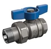 Giacomini  R859 Vanne 3/4M X 3/4F Chr. M. Bleue G 3/4”F X M