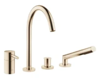 Dornbracht Meta mélangeur bain/douche à 4 trous pour montage sur gorge ou hors baignoire - or clair brossé