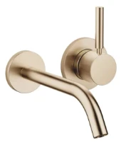 Dornbracht Meta mitigeur monocommande de lavabo mural sans garniture d’écoulement - or clair brossé