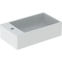 Geberit Diedro lave-mains 400 x 230 mm - blanc - avec trou de robinet gauche - sans trop-plein