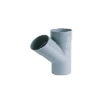 TE NICOLL 80 X 40 MM gris pvc 45degr