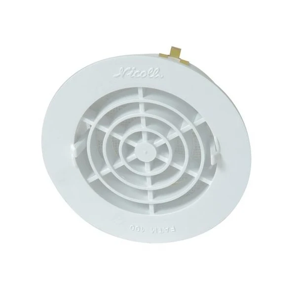 GRILLE NICOLL 100 MM blanc adaptable avec moustquaire