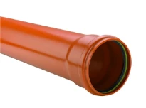 Nicoll PVC RIO tuyau avec manchon 110 x 3,2 mm (longueur 5m) - orange-brun - prix par mètre