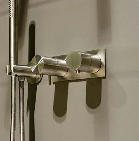 ROBINET THERMOSTAT ANTONIO LUPI inox mat pour la douche
