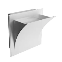 Antonio Lupi Strap lavabo encastré 830 x 790 mm - corian - sans trou de robinet - sans trop-plein - avec LED bicolore - avec vidange et siphon