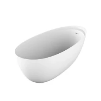 Antonio Lupi Eclipse Small baignoire autoportante cristalplant 1600 x 750 x 530 mm - blanc
