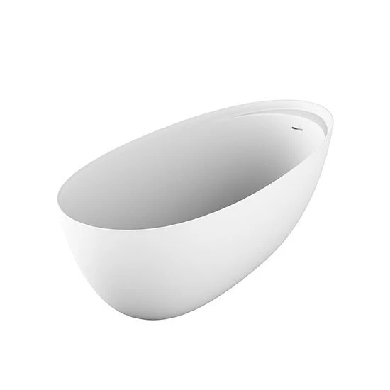 Antonio Lupi Eclipse Small baignoire autoportante cristalplant 1600 x 750 x 530 mm - blanc