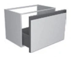 Antonio Lupi Atelier binnenlade 900 x 540 x 500 mm - skin cenere
