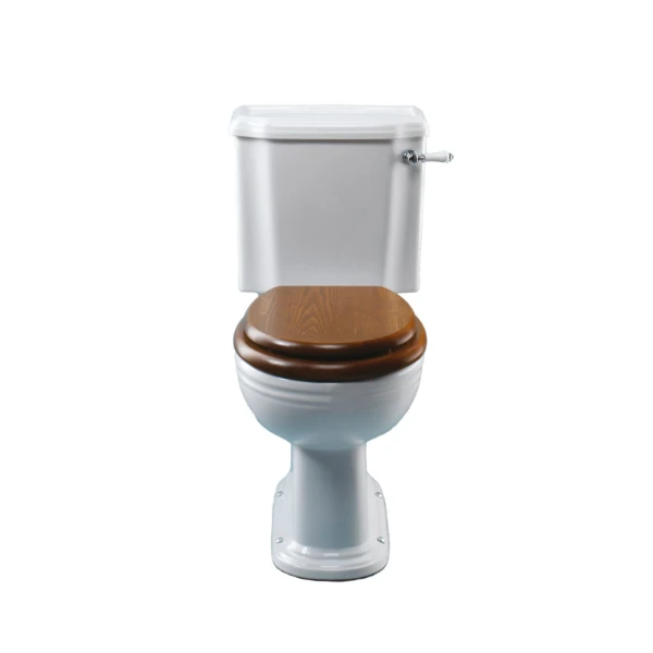 Aqua Prestige Belgravia spoelreservoir - wit/chroom - toevoer onderaan L/R - met bedieningshendel