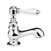 ROBINET DE LAVABO COTTAGE TRADITIONAL chromé poignee porcelaine