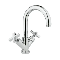 ROBINET DE LAVABO COTTAGE M.CROCE chromé avec vidage poignée croix