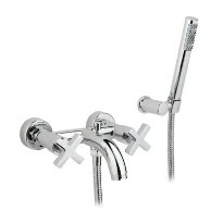 MELANGEUR BAIGNOIRE COTTAGE M.CROCE chromé a/set de douche poignée croix