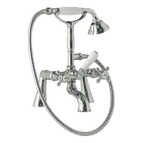 Cottage Half Dome mitigeur bain chromé avec inverseur-douchette-support-flexible