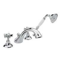MELANGEUR BAIGNOIRE 4-TROUS COTTAGE DAMES ANGLAISES chromé