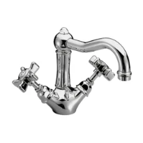 Cottage Dames Anglaises mitigeur lavabo chromé avec vidage-bec pivotant
